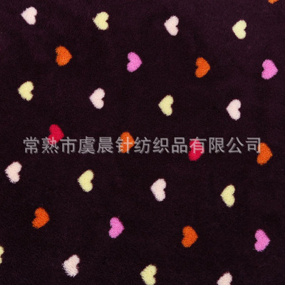 小印花爱心面料 印花双面柔和绒的优质之选——常熟市虞晨针纺织品